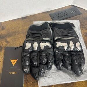 Dainese Sport Collection X-STRIKE Motorcycle Gloves Black Leather Size 8/S New